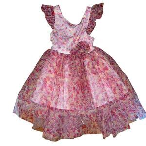 Zunie Girl 2T Dress Floral Tulle Formal Fairy Whimsical Garden Special Occasion